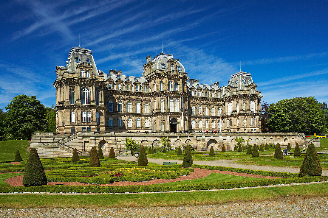 Bowes Museum and formal gardens, Barnard Castle, County Durham, UK, England