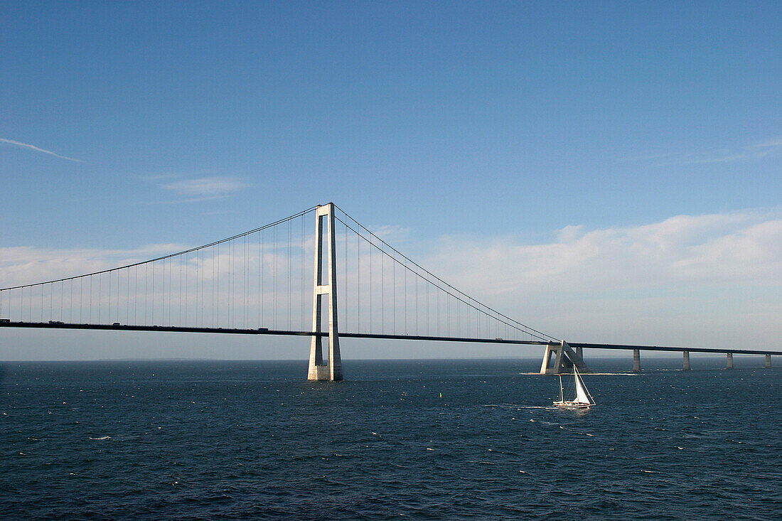 Great Belt bridge, Baltic sea, Kattegat, Denmark