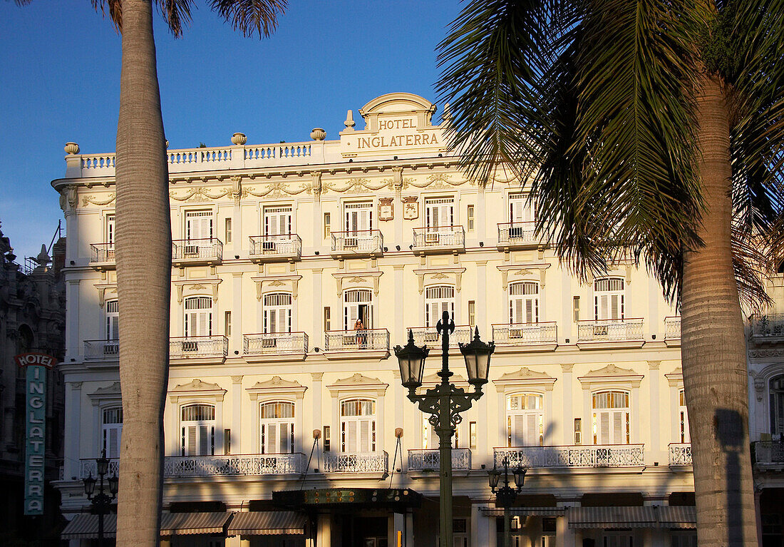 The Hotel Inglaterra in Parque Central, Havana, Cuba, Caribbean