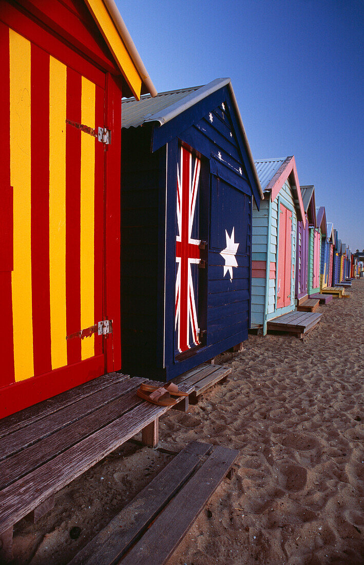 Beach huts at Brighton Beach, Melbourne, Victoria, Australia