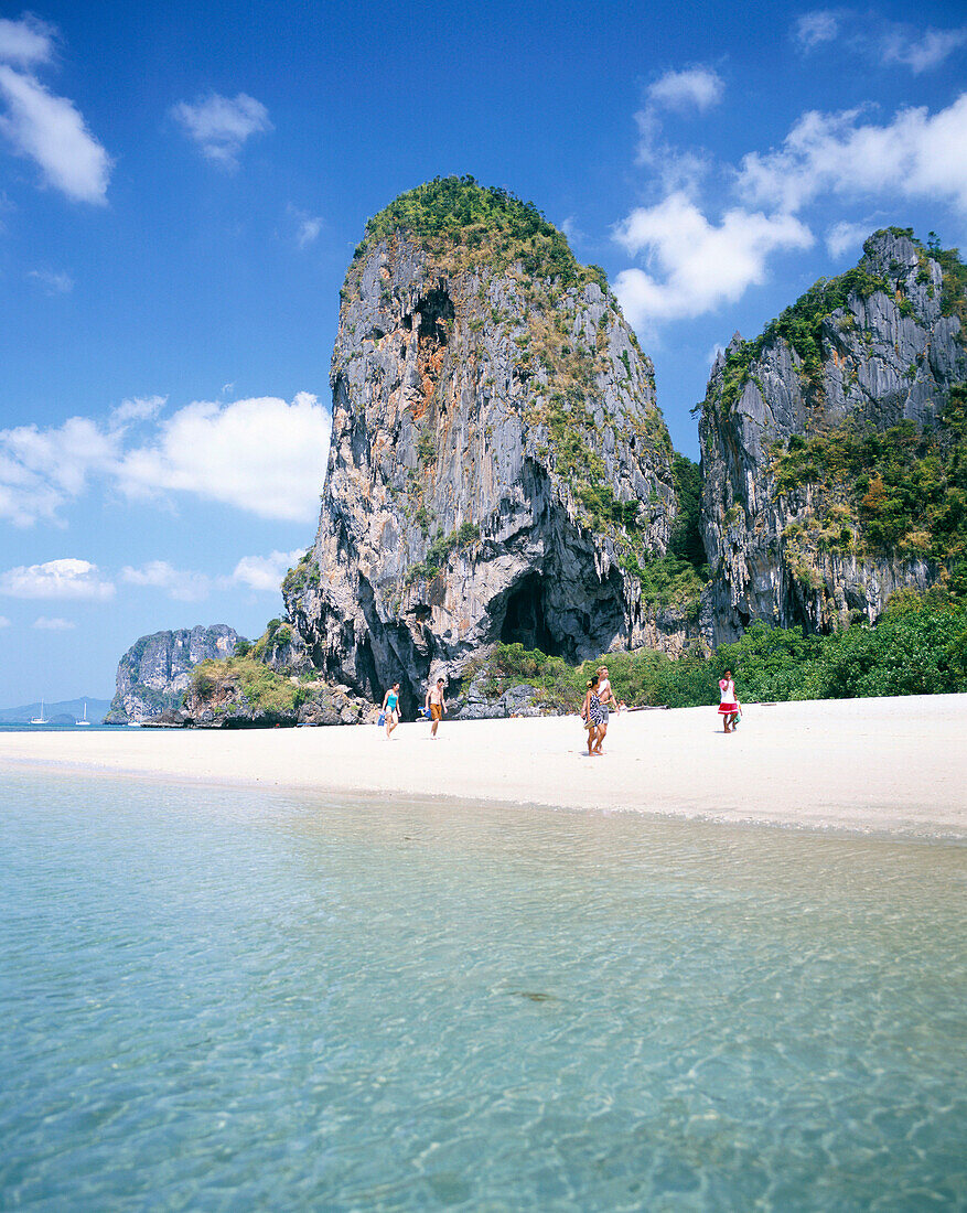 Beach scene, Phra-Nang Bay, Krabi, Thailand