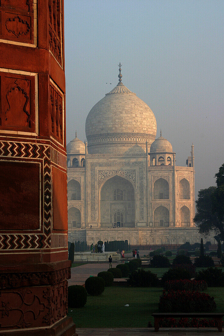 Early morning view towards Taj Mahal, Agra, Uttar Pradesh, India