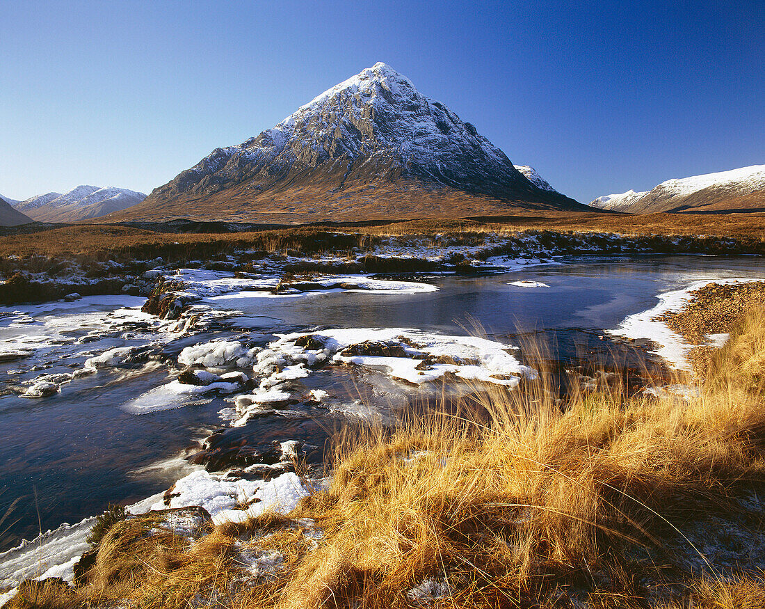 Buchaille Etive Mor Mountain (winter), Glen Coe, Highland, UK, Scotland