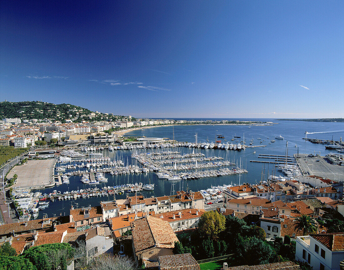 Harbour View from Le Soucet Tower, Cannes, Cote d'Azur, France