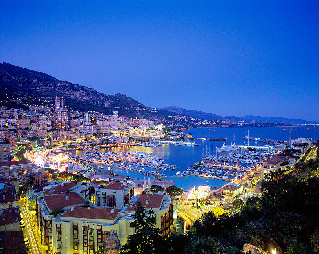 View at Night, Monte Carlo, Cote d'Azur, Monaco