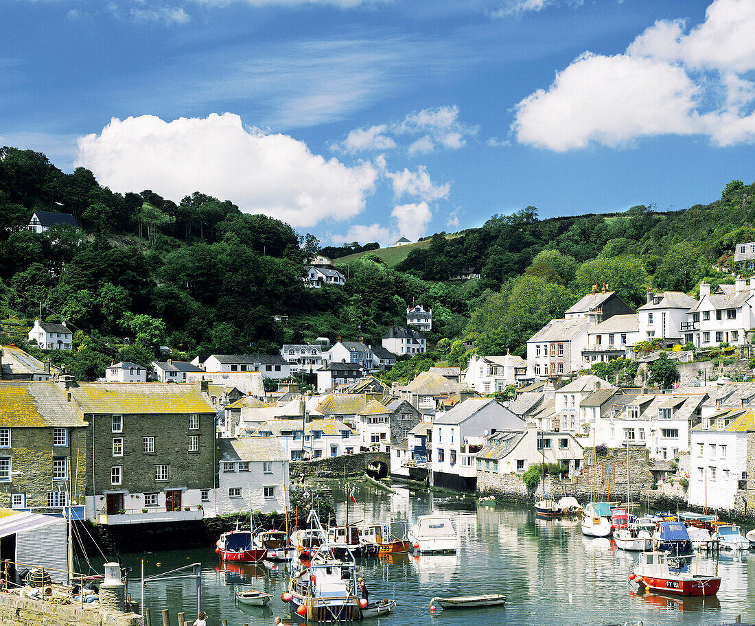 Harbour View, Polperro, Cornwall, UK, England