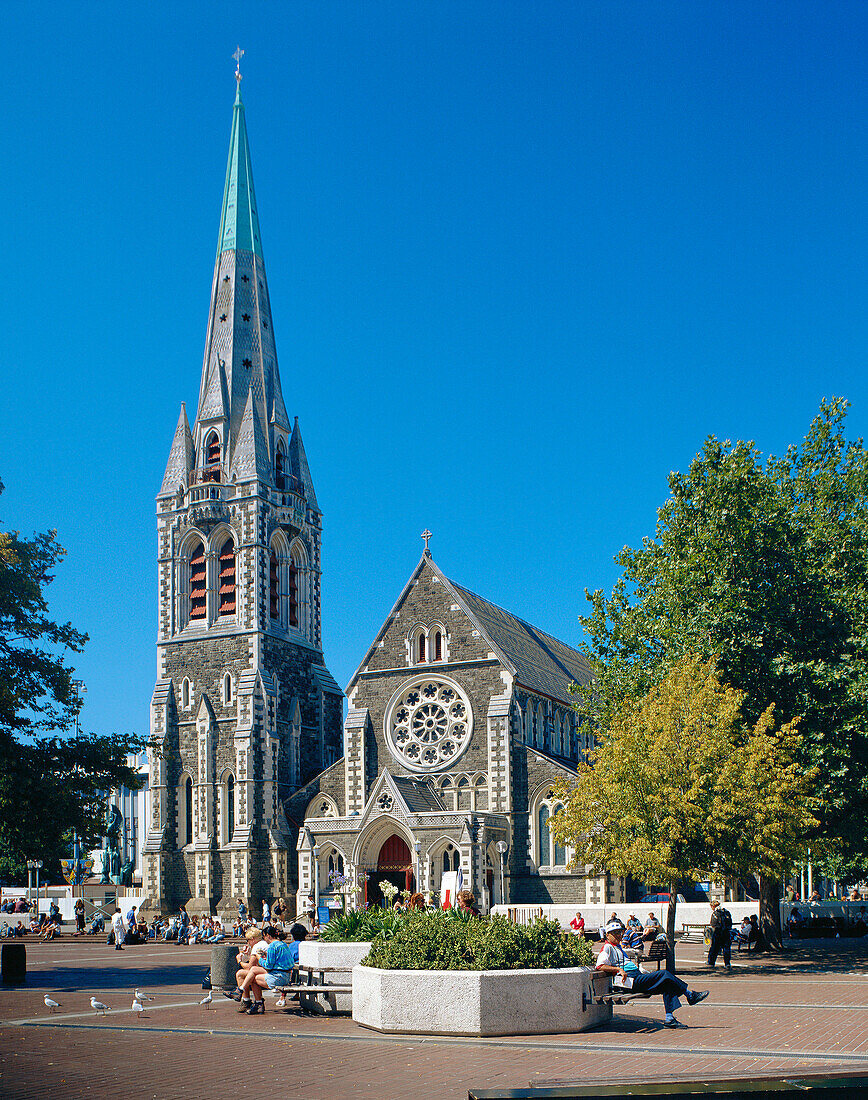 ACHTUNG: Starke Schäden durch Erdbeben am 22.02.2011, Christchurch Cathedral, Christchurch, South Island, New Zealand