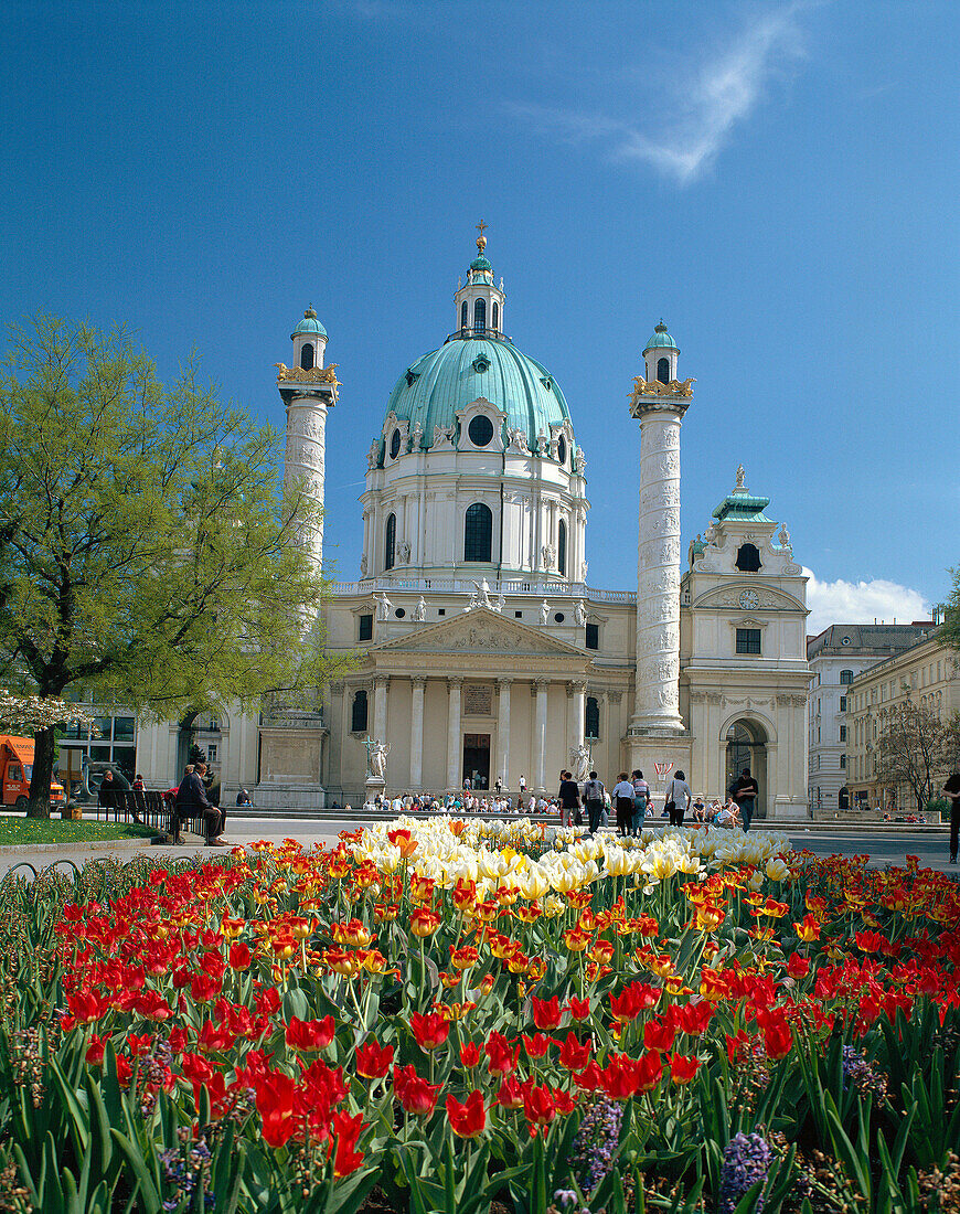 Karlskirche (spring), Vienna, Austria