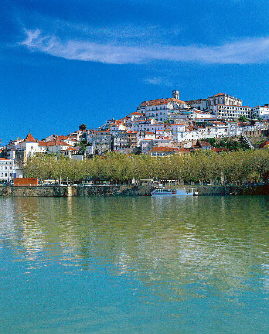 View of Town & River Mandego, Coimbra, Beira Litoral, Portugal