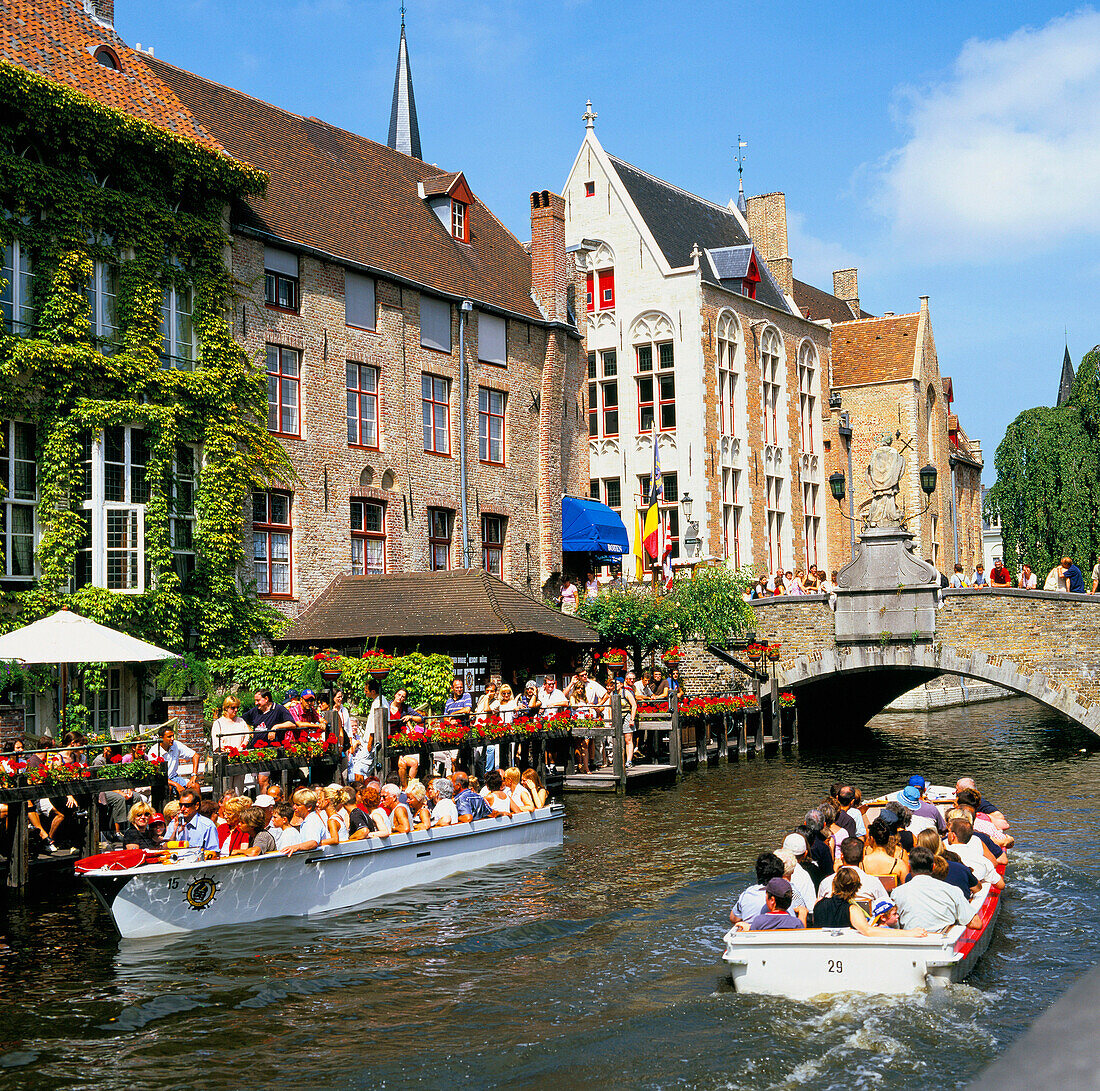 Canal Scene, Bruges, Flanders, Belgium