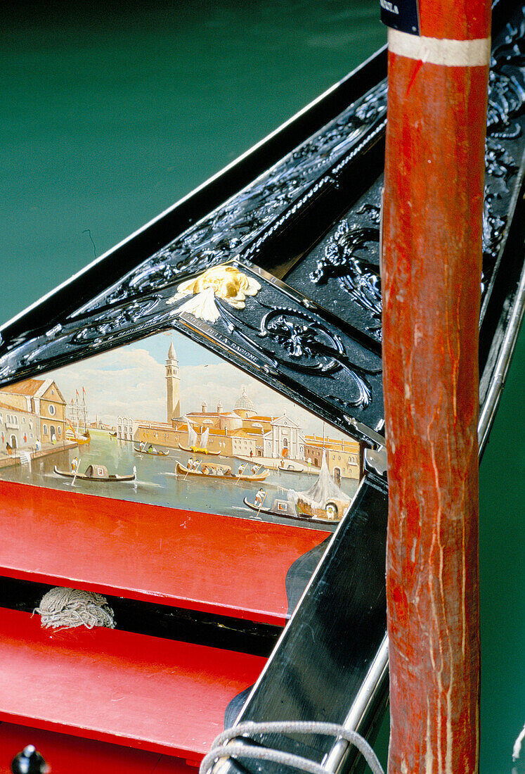 Colourful Gondola, Venice, Veneto, Italy