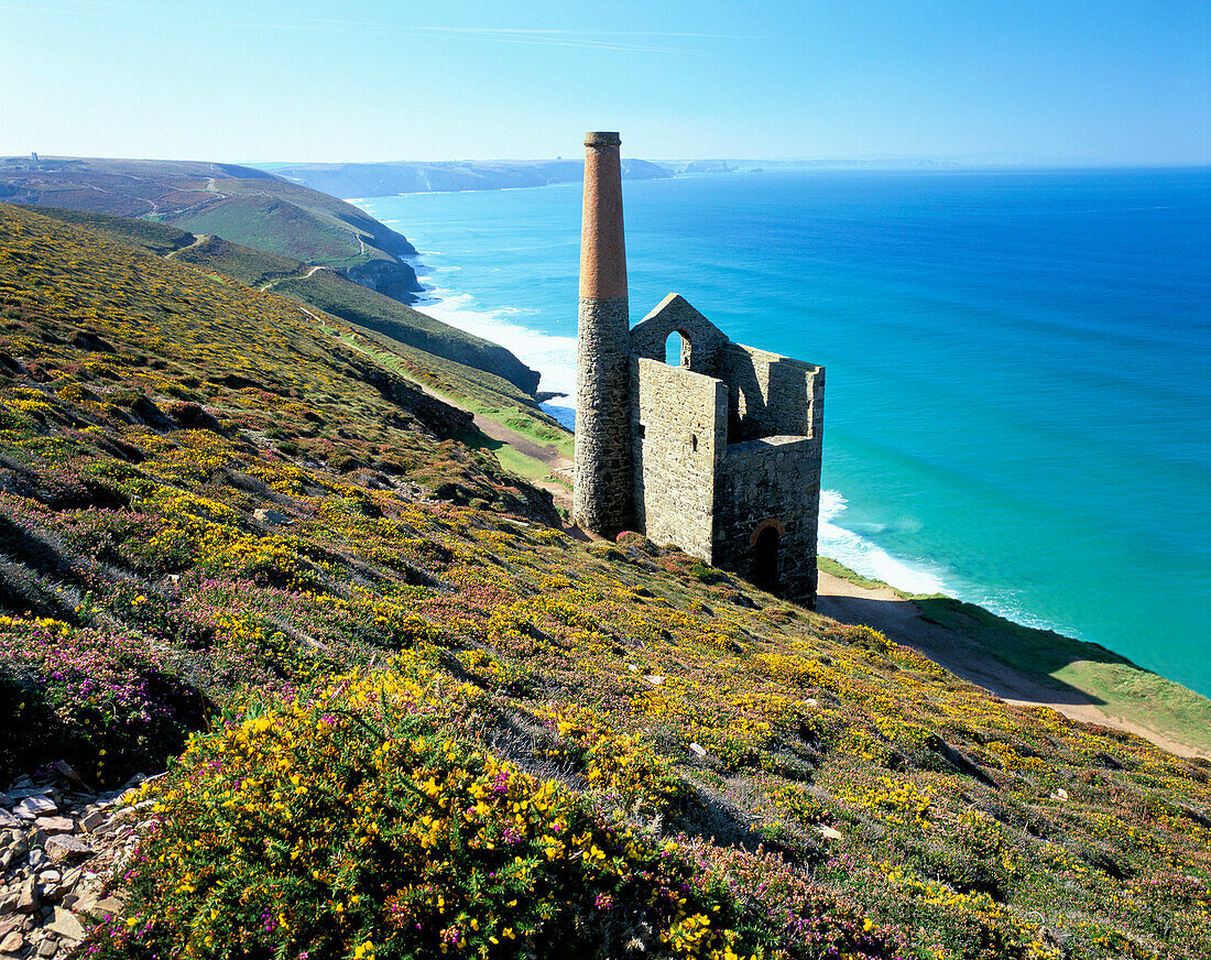 Botallack Tin Mine, West Penwith, Cornwall, UK, England