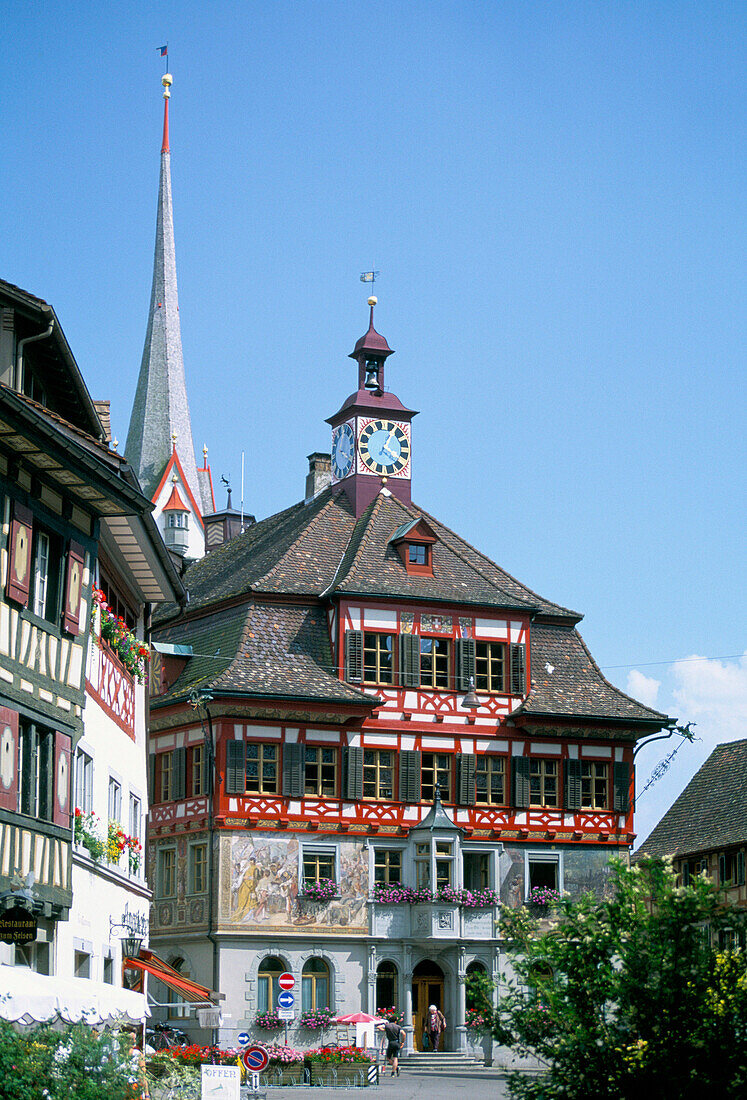 Town Hall, Stein-am-rhein, Schaffhausen Canton, Switzerland