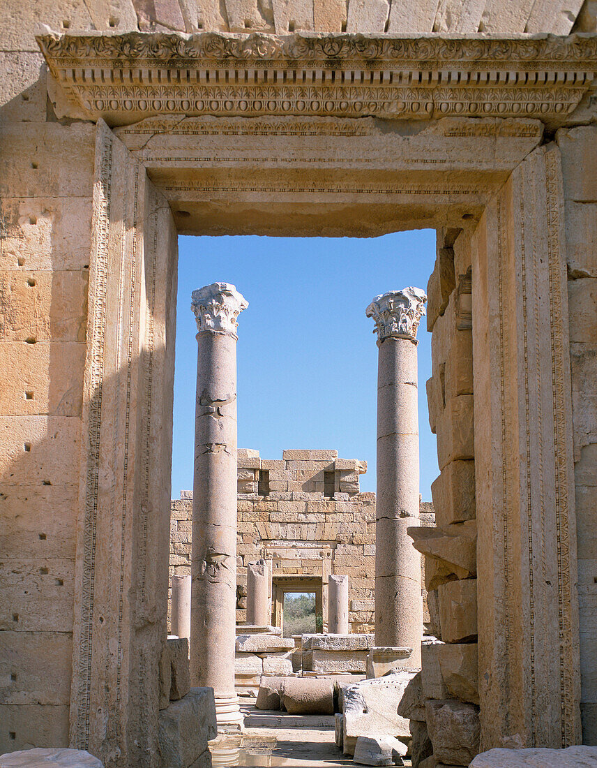 Ancient Ruins, Basilica, Leptis Magna, Libya