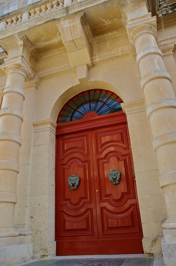 Red door, Mdina, Malta, Maltese Islands