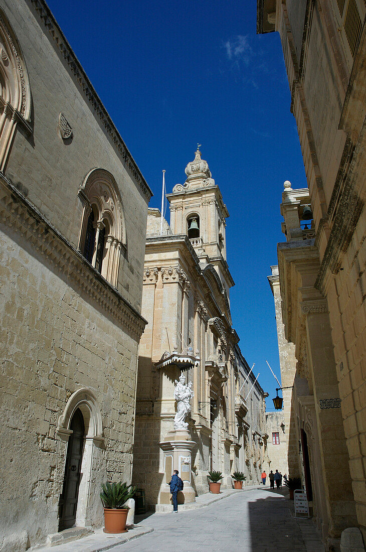 Mdina street scene, Mdina, Malta, Maltese Islands