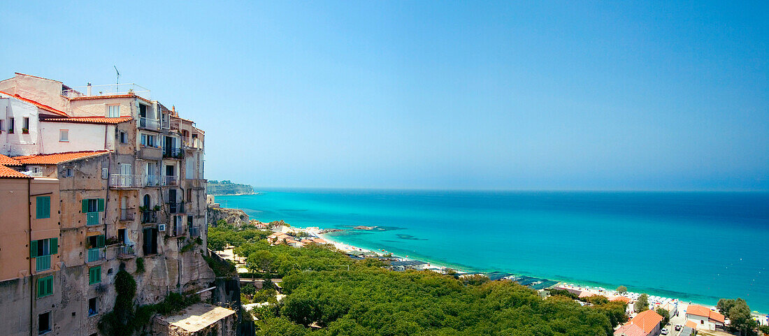 View from Tropea out to sea, Tropea, Calabria, Italy