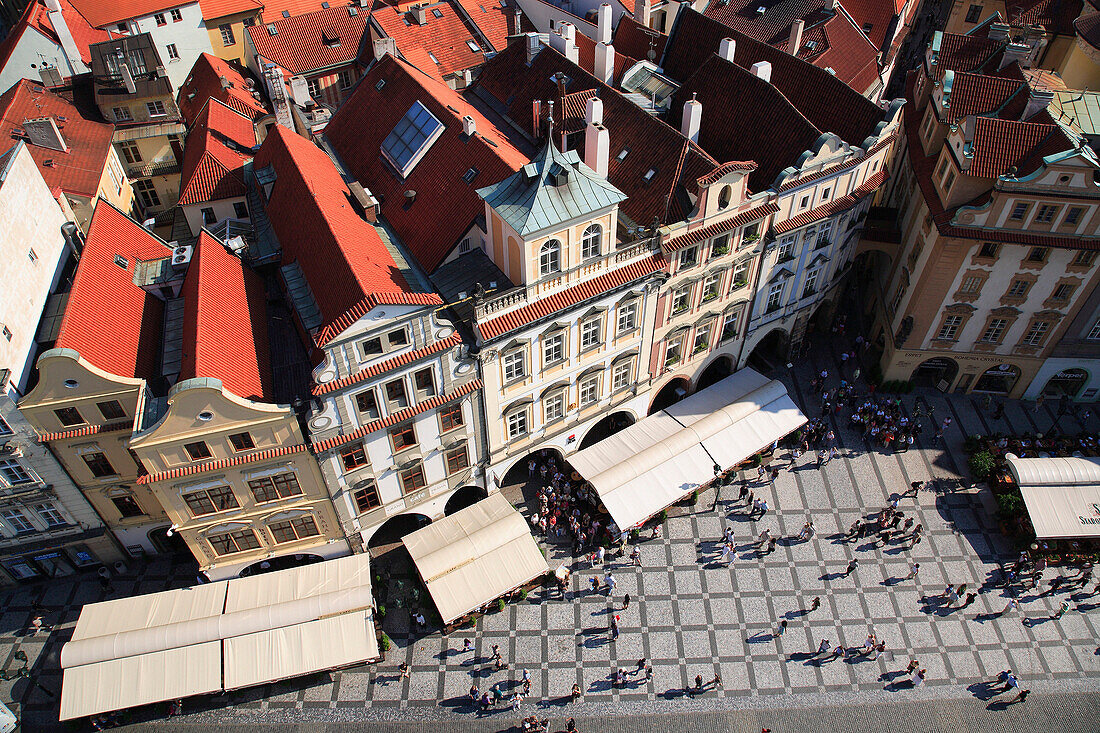 View from the tower of the Old Town Hall, Prague, Czech. Republic