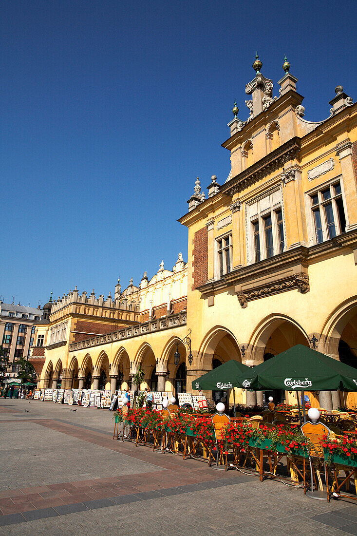 Cafe scene in Market Square, Krakow, Poland