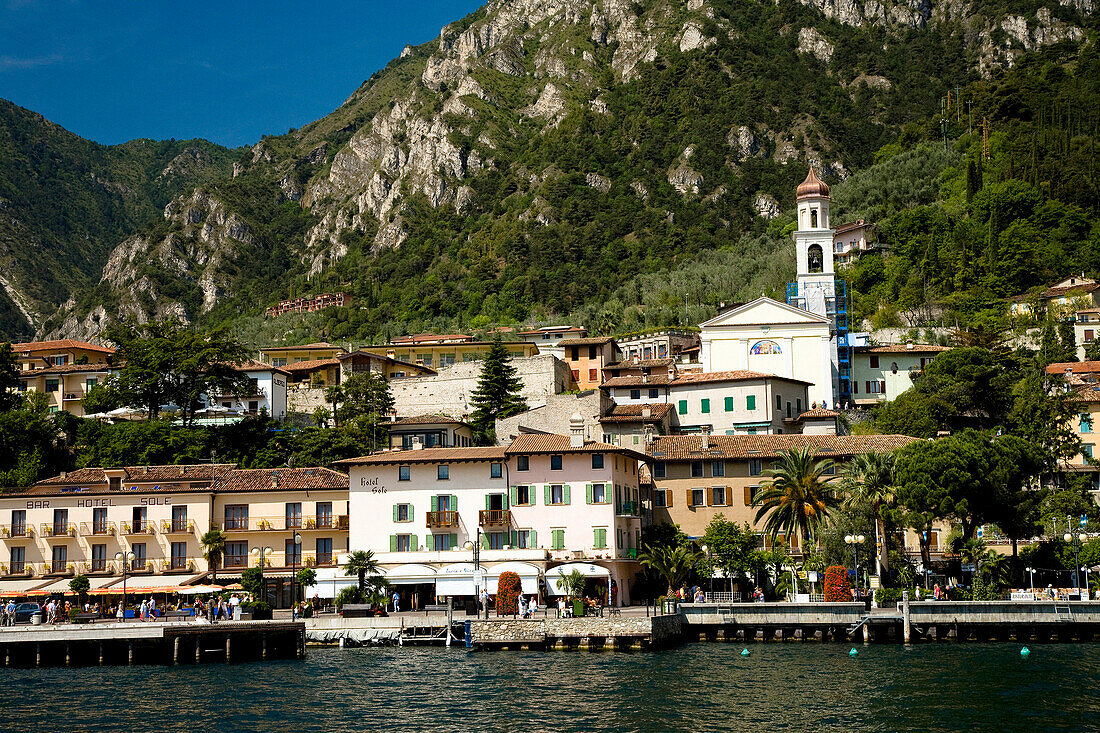 Lakeside village, Limone sul Garda, Lombardy, Lake Garda, Italy