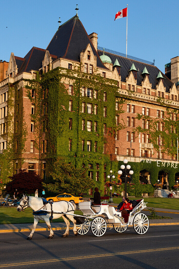 Hotel Empress, Kutsche, Victoria, Vancouver Island, Kanada, Britisch Kolumbien, Nordamerika