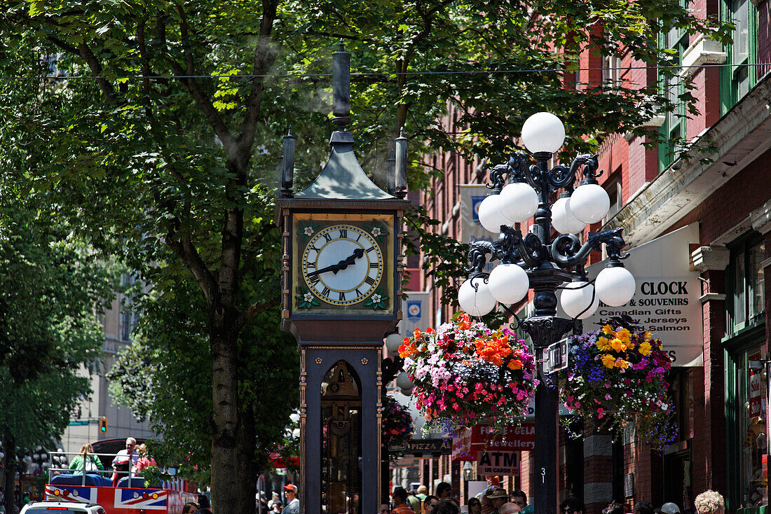 Dampfuhr in Gastown, Vancouver, Kanada, Britisch Kolumbien, Nordamerika