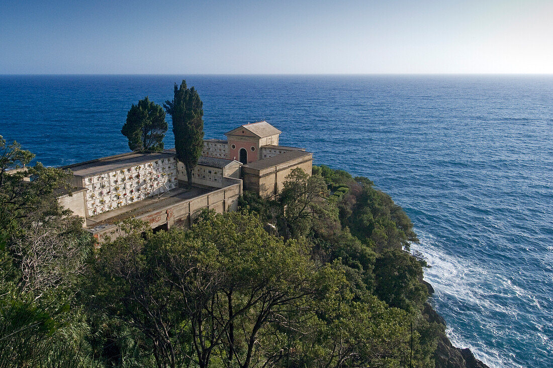 Friedhof, Manarola, Cinque Terre, La Spezia, Ligurien, Italienische Riviera, Italien, Europa