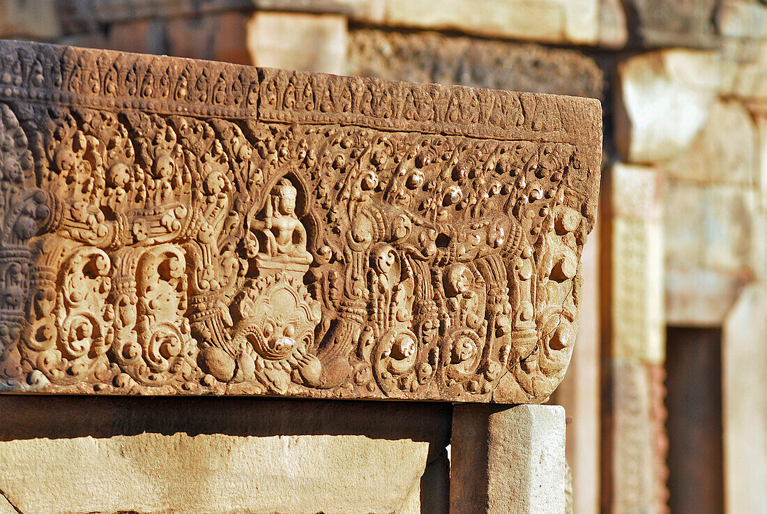 Khmer temple in Buriram province, Prasat Hin Muang Tam, Thailand, Asia