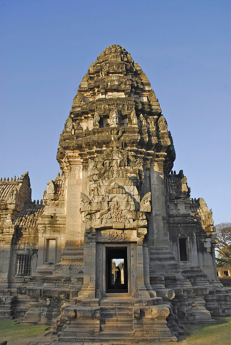 Prang des Prasat Hin Phimai, Khmer Tempel in der Provinz Khorat, Thailand, Asien