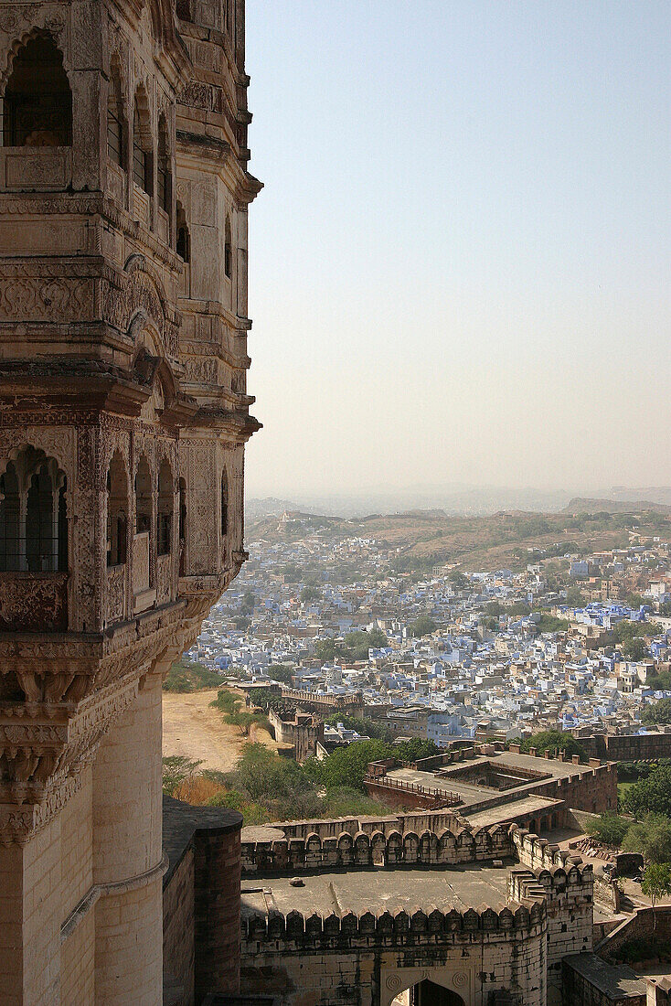 View over city from Mehrangarh Fort, Jodhpur, Rajasthan, India