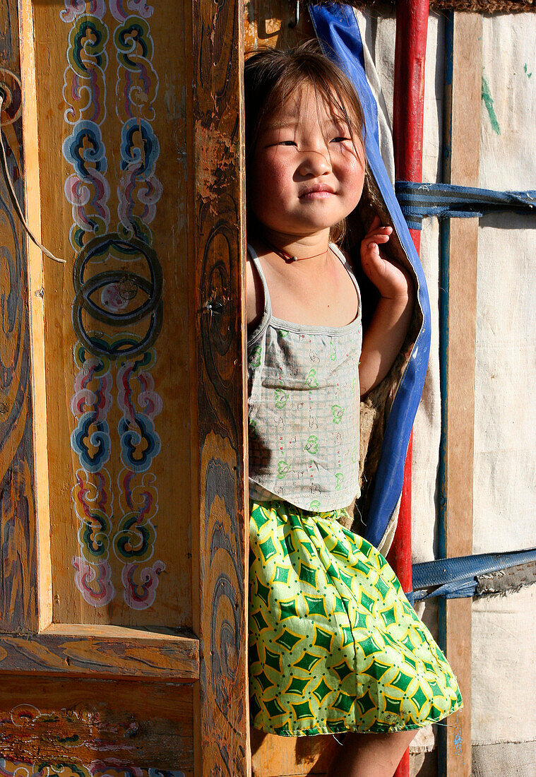 Young Mongolian girl, General, people, Mongolia