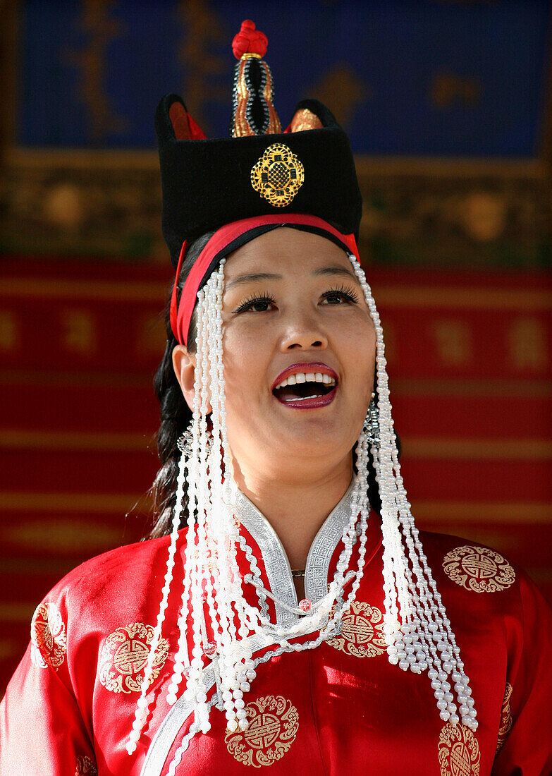 Girl in traditional costume, General, people, Mongolia