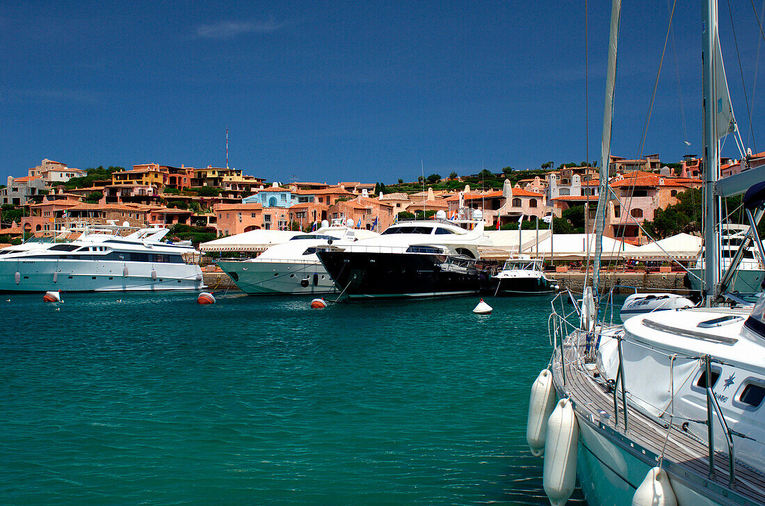 Marina and town, Porto Cervo, Sardinia, Italy