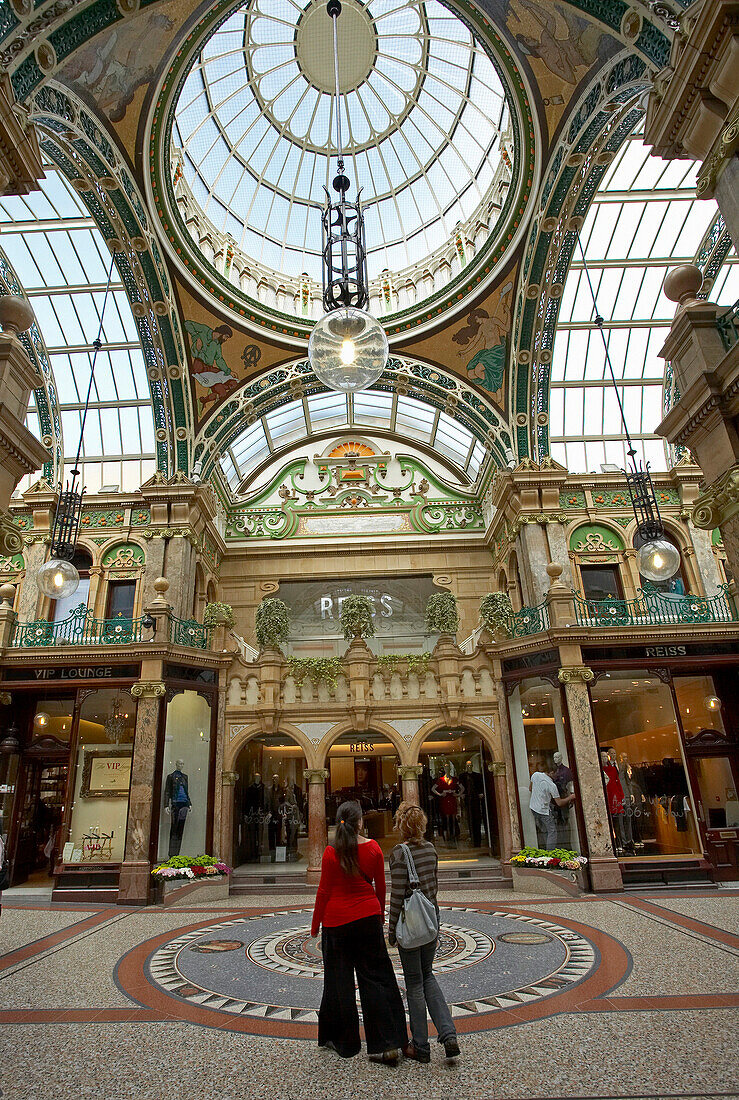 County Arcade, attractive shopping precinct in The Victoria Quarter, Leeds, Yorkshire, UK, England