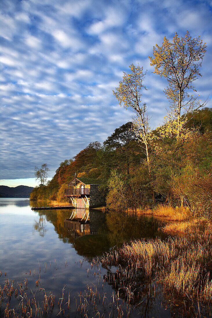 The Boat House on the lake at Waterfoot, Ullswater, Cumbria, UK, England