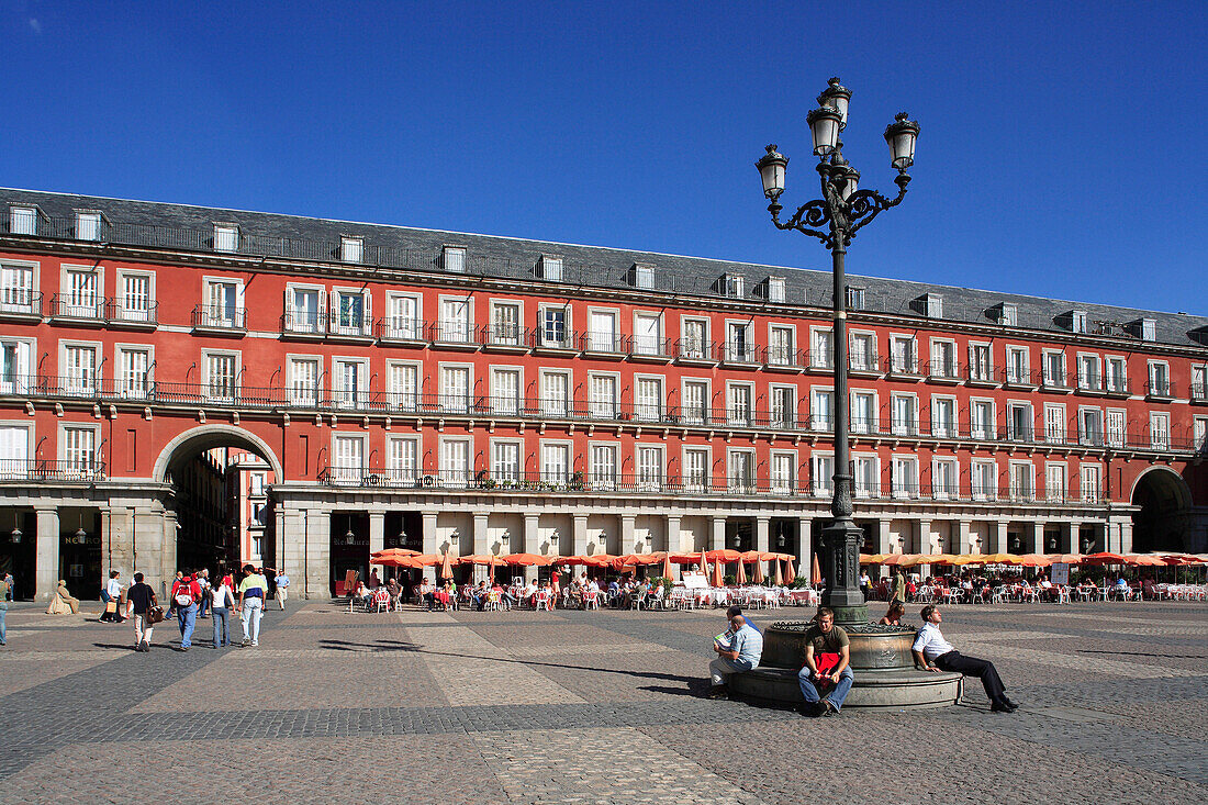 Plaza Mayor, ornate buildings, Madrid, Spain
