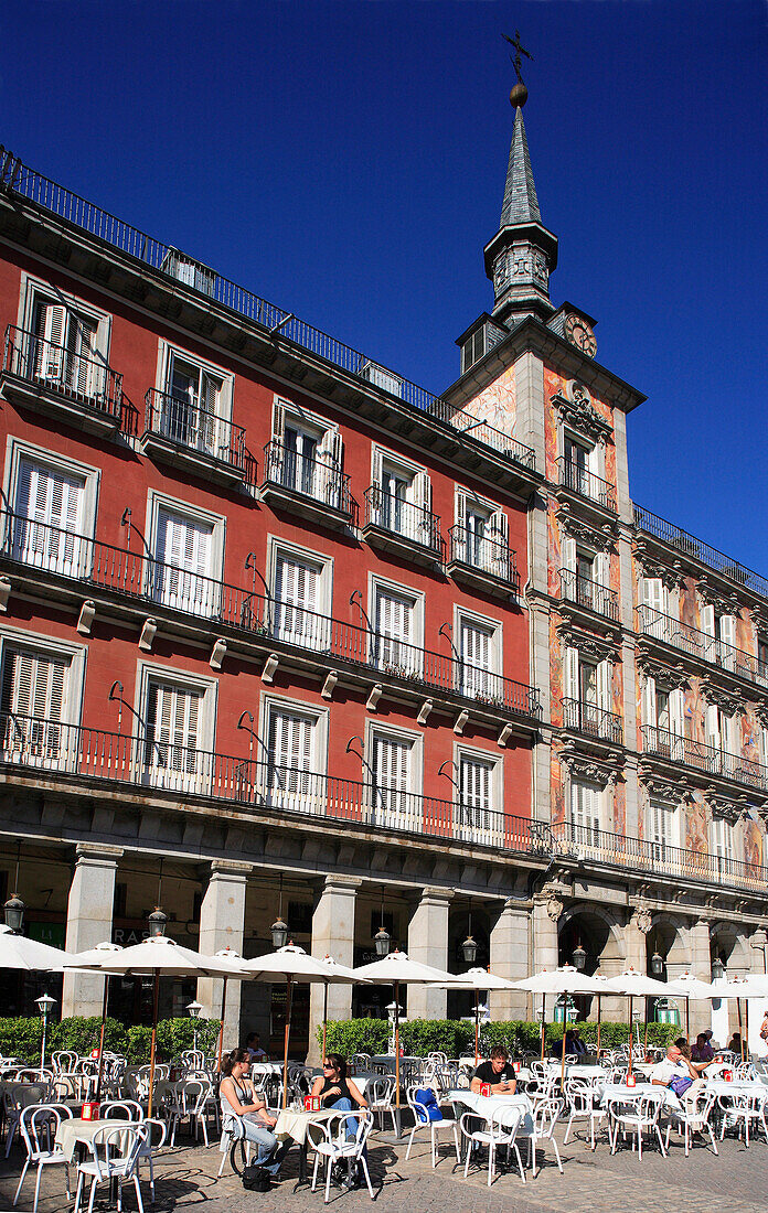 Plaza Mayor, outdoor restaurants, Madrid, Spain