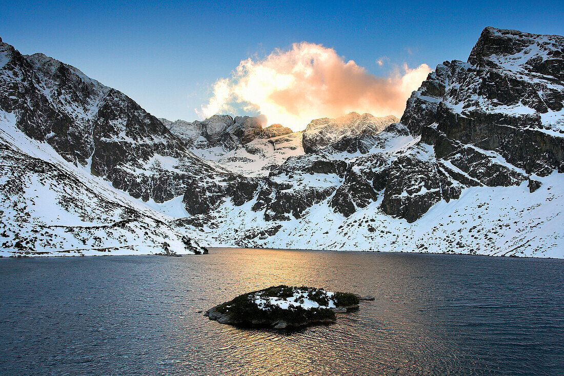 Gasienicowa Valley, Black Pond in winter, Tatra Mountains, Poland