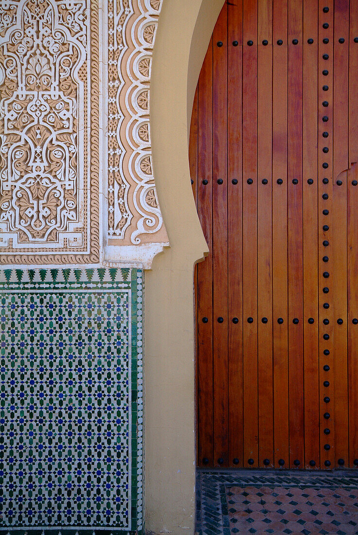Close up of traditional door, Merzouga, Morocco