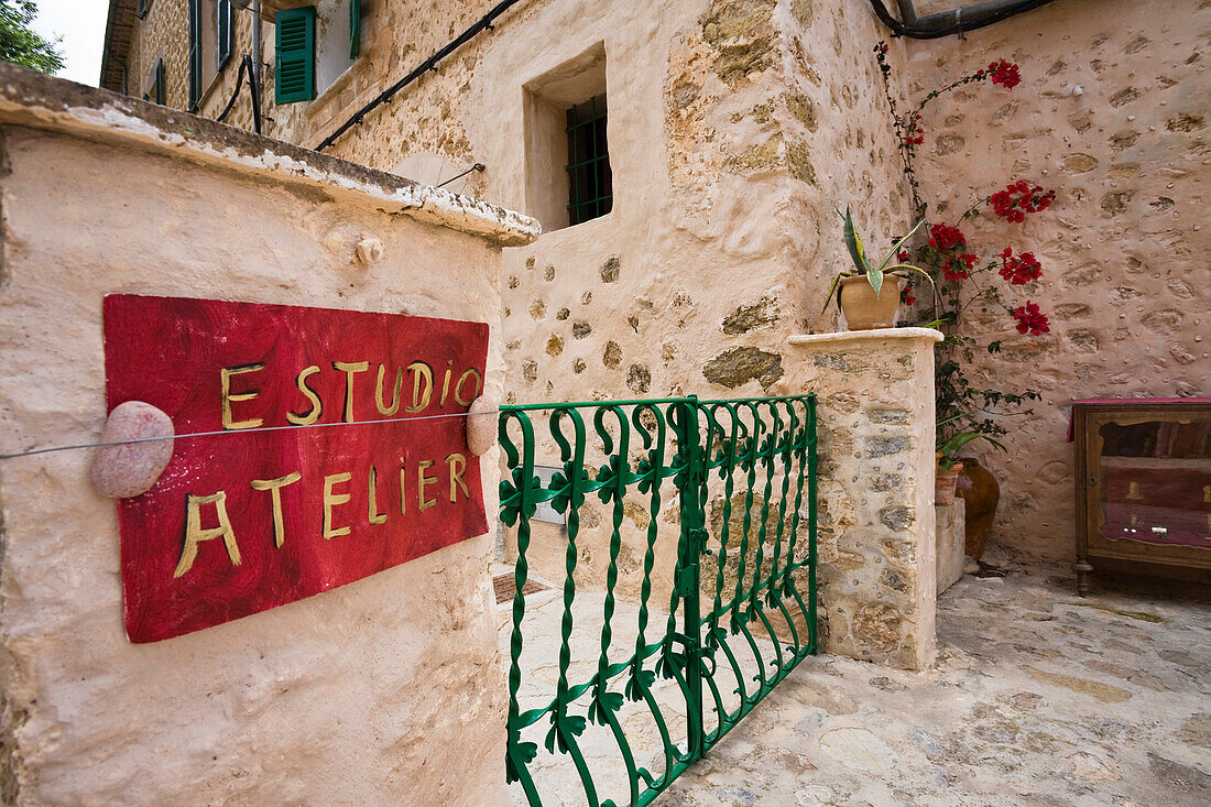 Exterior view of an artists studio at Deià, Mallorca, Balearic Islands, Spain, Europe