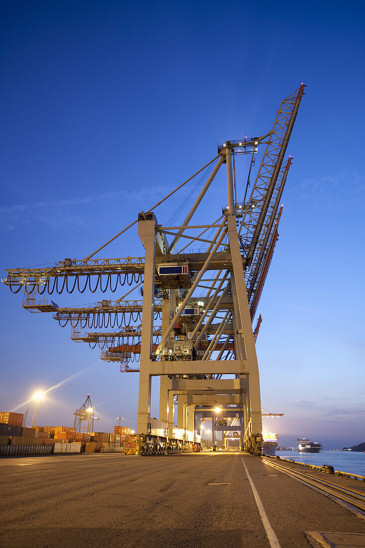 Containerbrücke, Hamburger Hafen, Deutschland