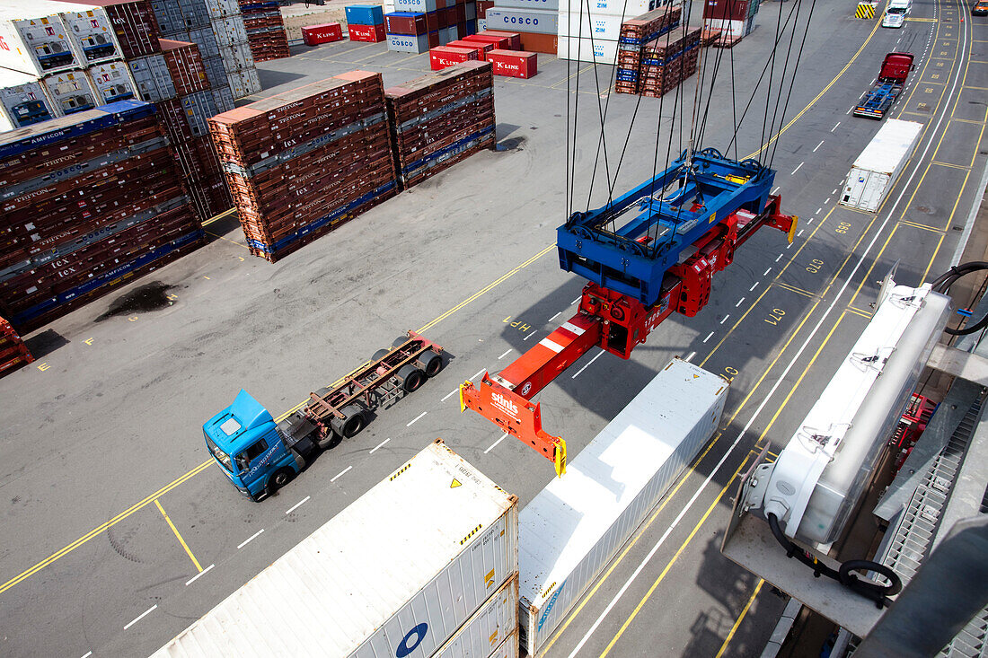 Container terminal, Port of Hamburg, Germany