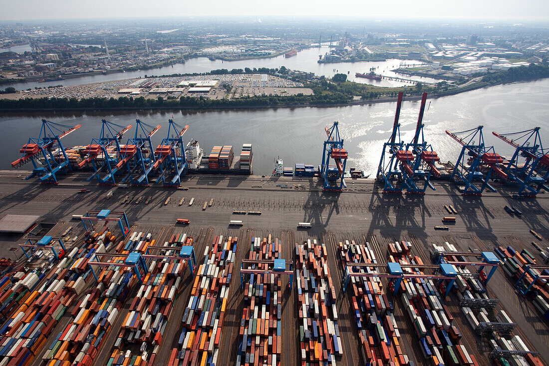 Containerbrücke, Hamburger Hafen, Deutschland