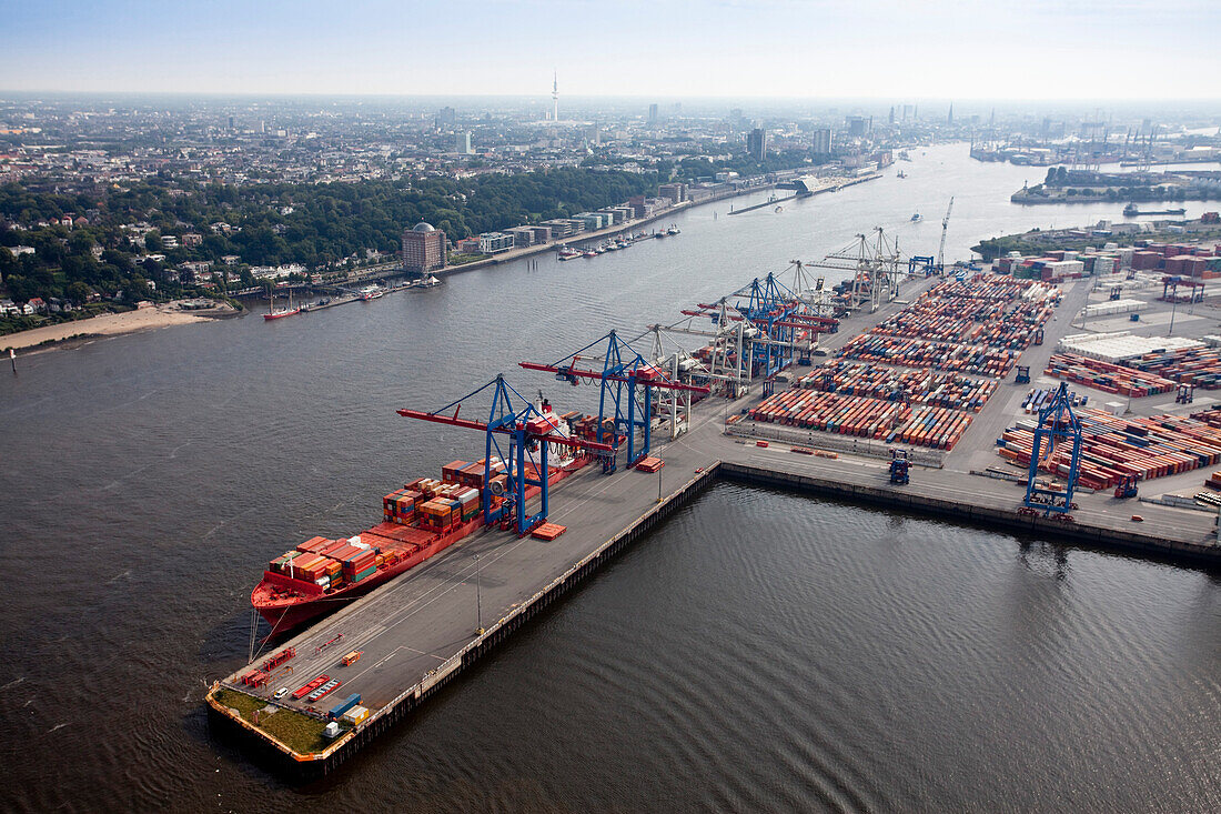 Containerbrücke, Hamburger Hafen, Deutschland