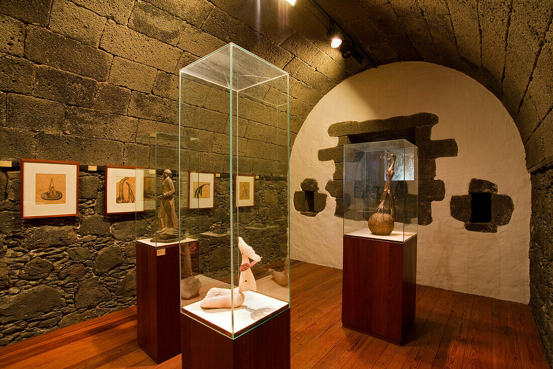 Museum of contemporary art, Museo Internacional de Arte Contemporanea, interior design by artist and architect Cesar Manrique, Castillo de San Jose, Arrecife, Lanzarote, Canary Islands, Spain, Europe