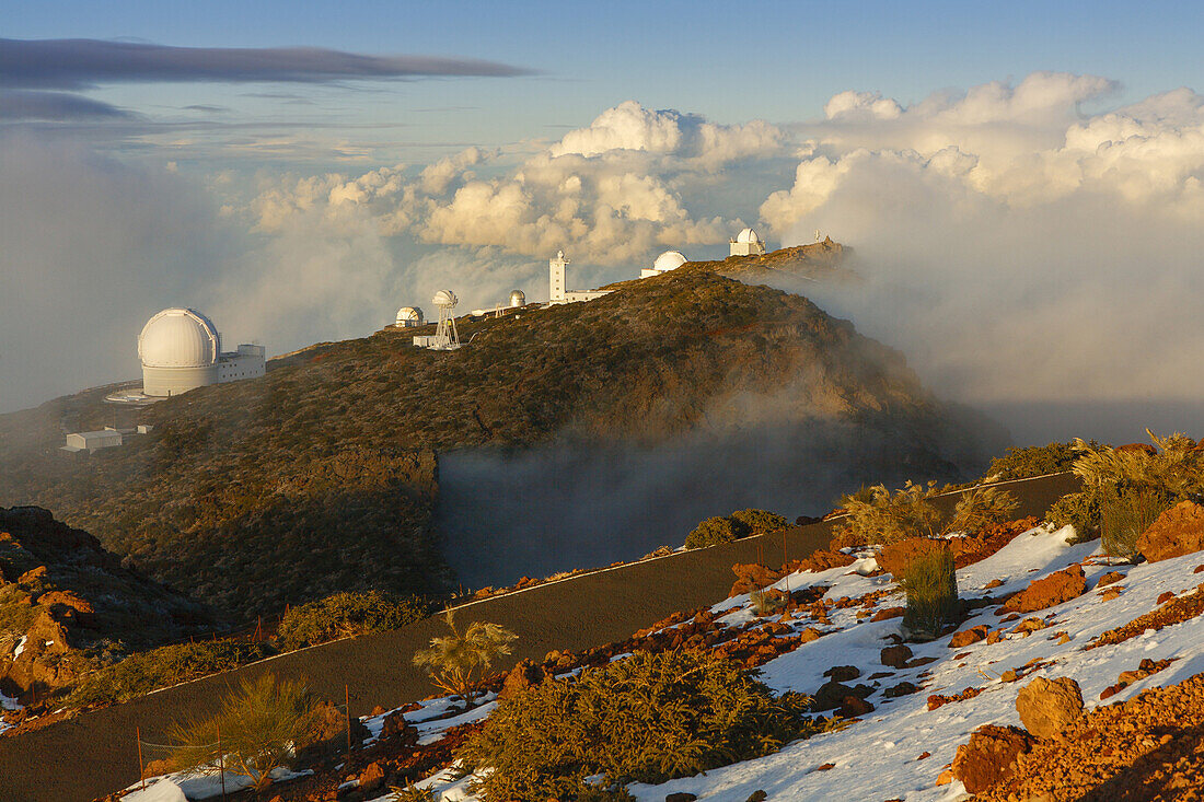 Observatorio Astrofisico, Astronomie, Astrophysik, Observatorium, Kuppeln, Roque de los Muchachos, Caldera de Taburiente, Nationalpark, Parque Nacional Caldera de Taburiente, Naturschutzgebiet, UNESCO Biosphärenreservat, La Palma, kanarische Inseln, Spani