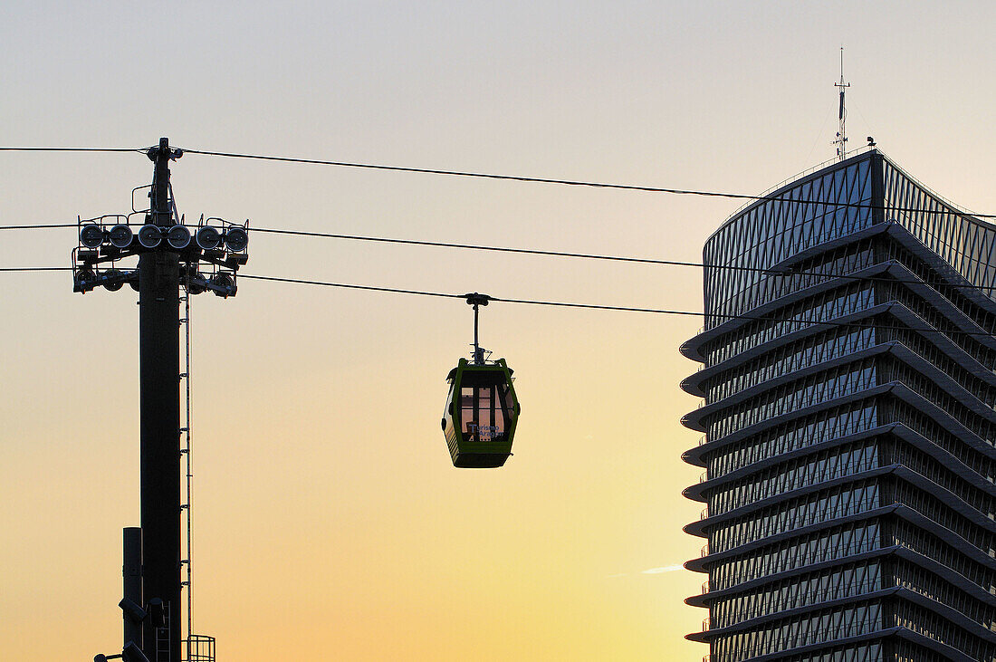 Cablecar and Water Tower by architect Enrique de Teresa,  Expo Zaragoza 2008. Zaragoza,  Aragon,  Spain