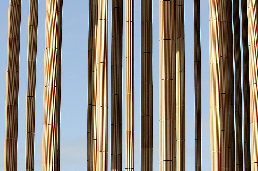 Detail of Spain Pavilion designed by architect Francisco Mangado,  Expo Zaragoza 2008. Zaragoza,  Aragon,  Spain