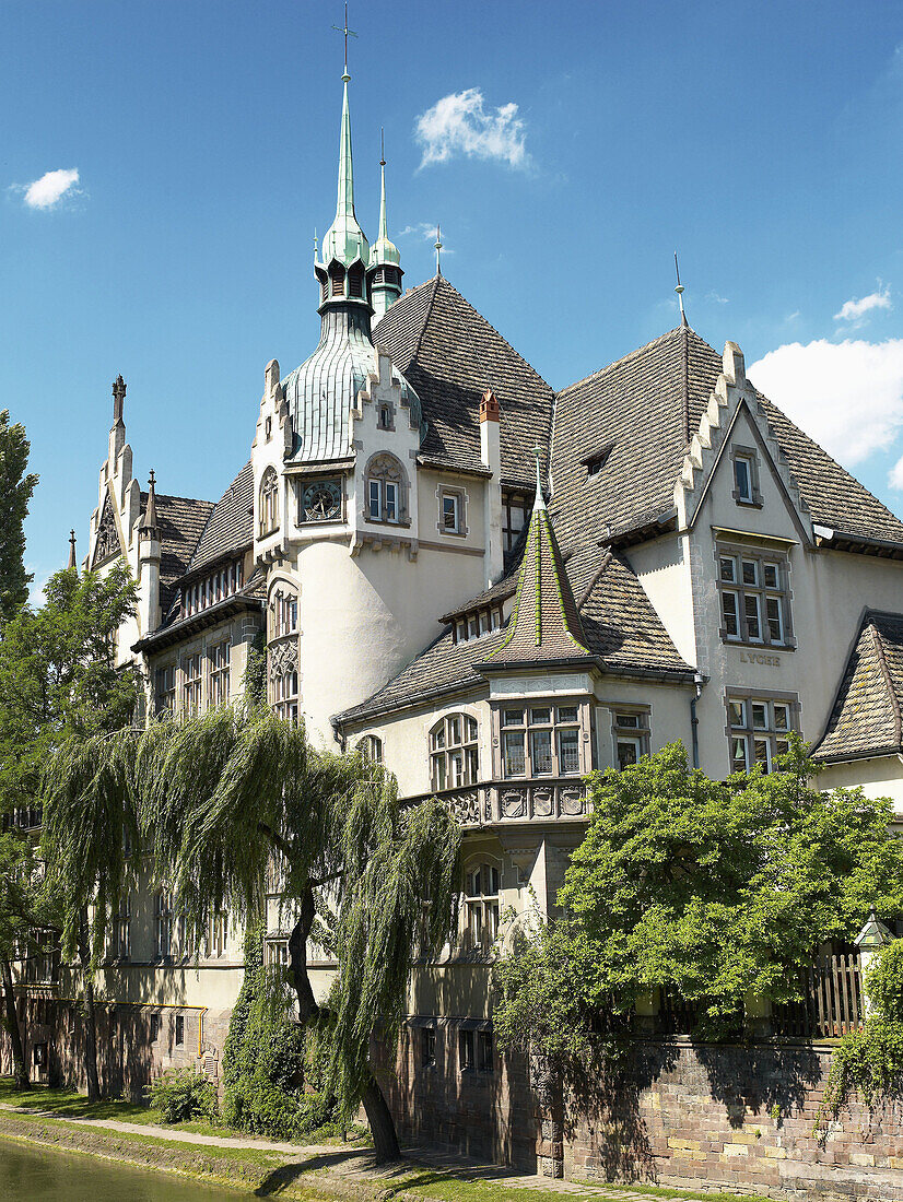 Lycee des Pontonniers international high school built by Johann-Karl Ott,  Strasbourg. Alsace,  France