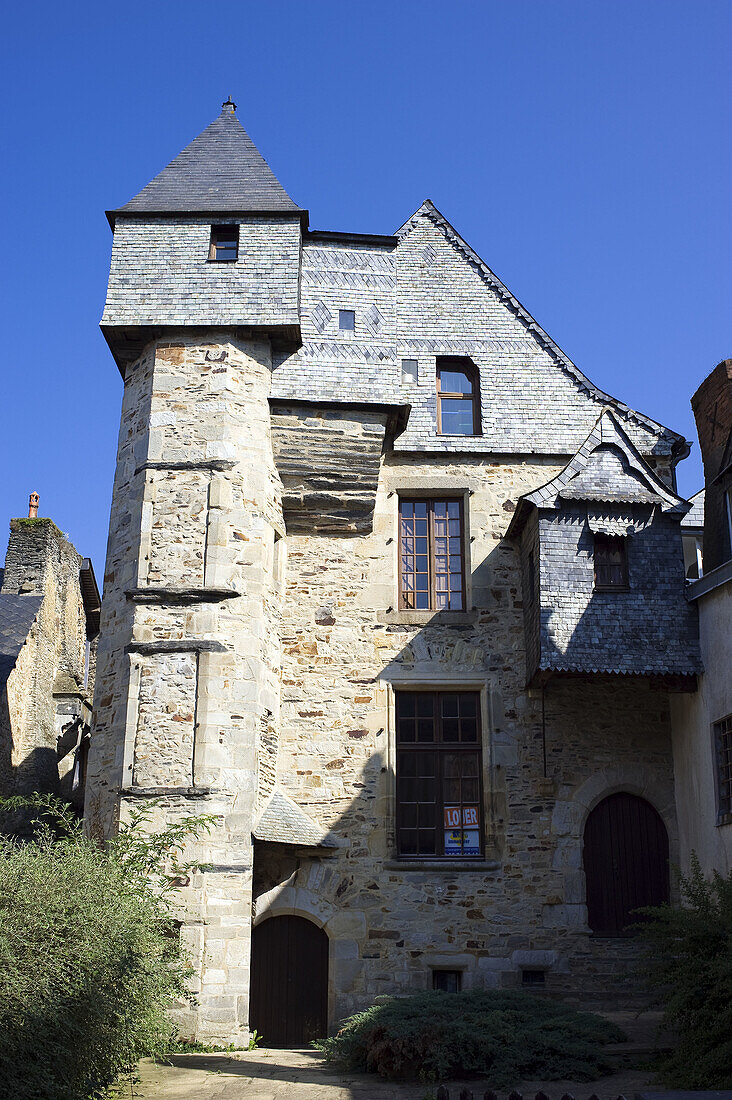 Hôtel du Bol d´Or house with stair turret (1513),  Vitré. Ille-et-Vilaine,  Bretagne,  France